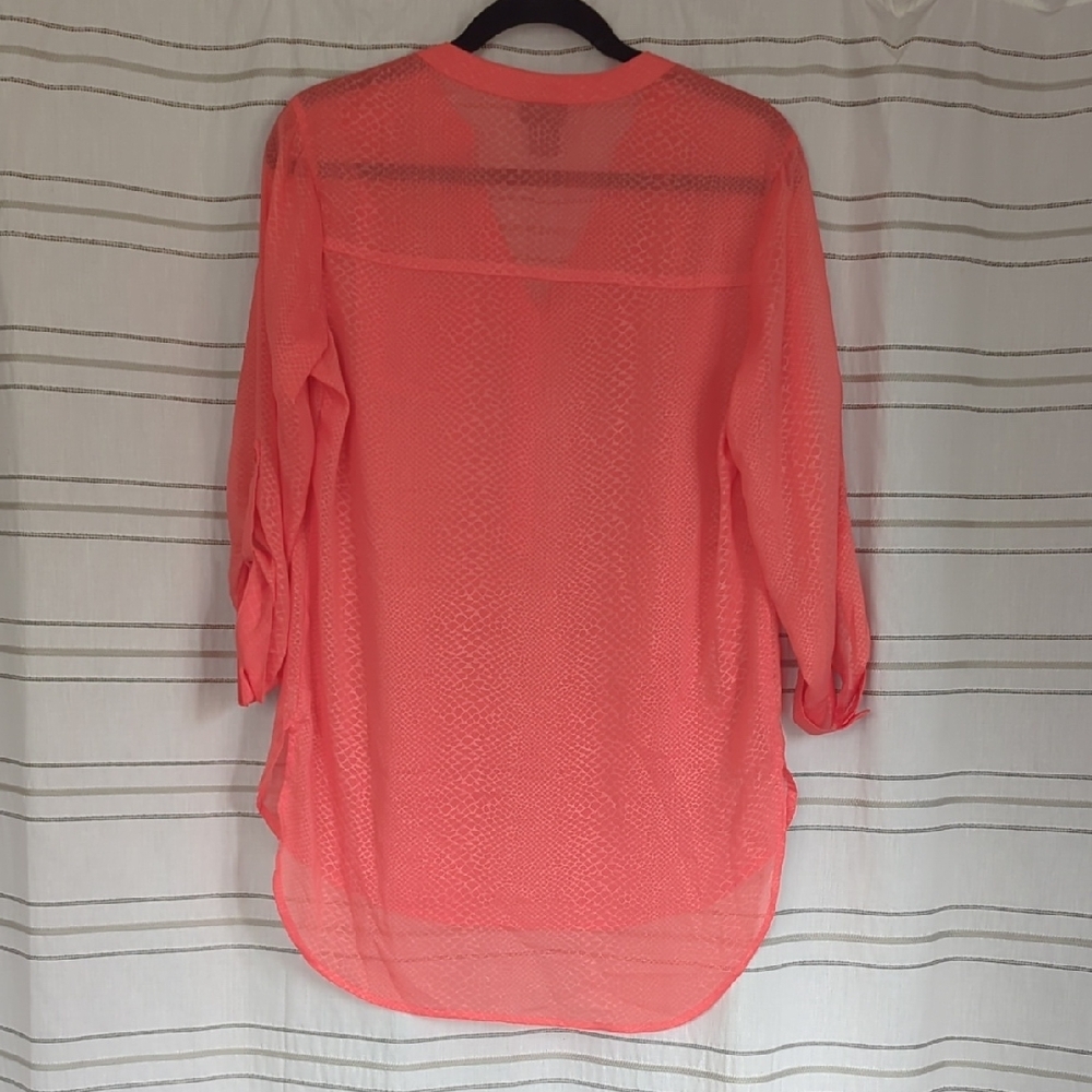Women's Coral Blouse - Picture 2 of 4